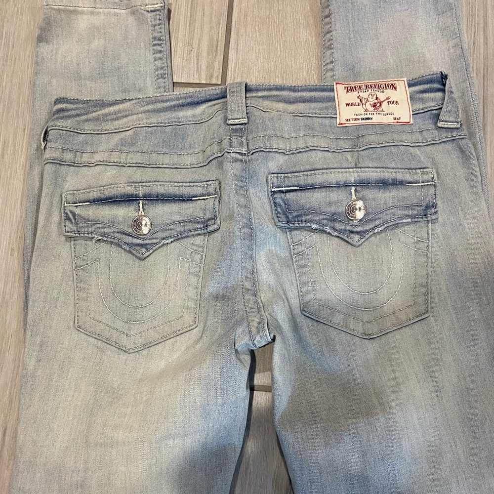 Ladies True Religion Distressed Skinny Jeans Size 31